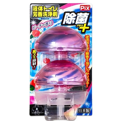 【ライオンケミカル】Pix 除菌+ 液体トイレ芳香洗浄剤 ピーチの香り 本体+替え2個入 ※お取り寄せ商品
