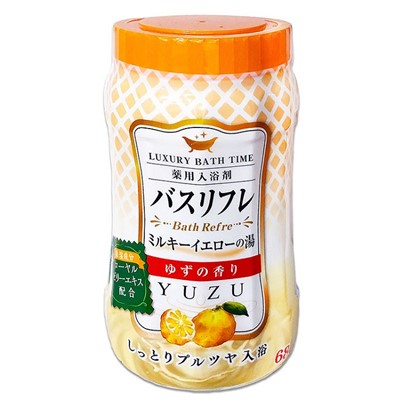 【ライオンケミカル】バスリフレ 薬用入浴剤 ミルキーイエローのにごり湯 ゆずの香り 680g 〔医薬部外品〕 ※お取り寄せ商品