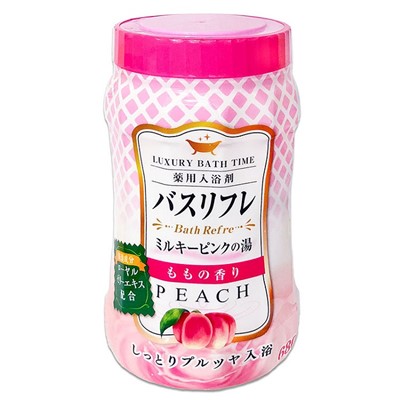 【ライオンケミカル】バスリフレ 薬用入浴剤 ミルキーピンクのにごり湯 桃の香り 680g 〔医薬部外品〕 ※お取り寄せ商品