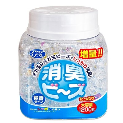 【ライオンケミカル】アクアリフレ 消臭ビーズ 微香タイプ シャボンの香り 大容量 本体 1200g ※お取り寄せ商品