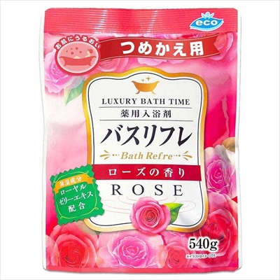 【ライオンケミカル】バスリフレ 薬用入浴剤 ローズの香り 詰替用 540g 〔医薬部外品〕 ※お取り寄せ商品
