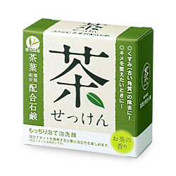 【クロバーコーポレーション】茶葉配合石鹸 80g ※お取り寄せ商品