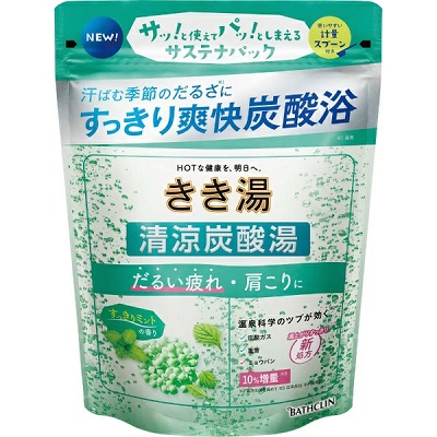 【バスクリン】きき湯 清涼炭酸湯 すっきりミントの香り 360g 〔医薬部外品〕 ※お取り寄せ商品