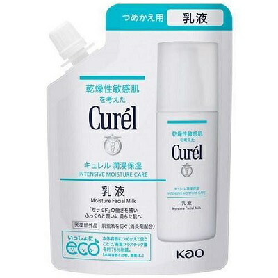 【花王】キュレル 潤浸保湿 乳液 つめかえ用 100ml 〔医薬部外品〕