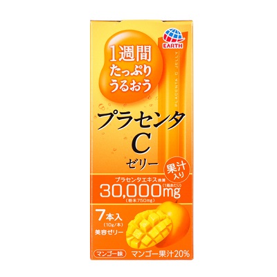 【アース製薬】1週間たっぷりうるおう プラセンタCゼリー マンゴー味 10g×7本入 ※お取り寄せ商品