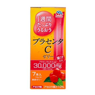 【アース製薬】1週間たっぷりうるおう プラセンタCゼリー アセロラ味 10g×7本入 ※お取り寄せ商品