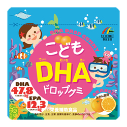 【ユニマットリケン】こどもDHA ドロップグミ みかん味 90粒 ※お取り寄せ商品