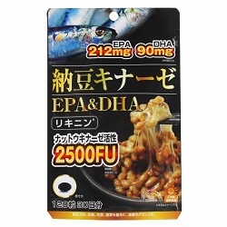 【ファイン】納豆キナーゼ + EPA&DHA 120粒 (30日分) ※お取り寄せ商品