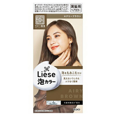 【花王】リーゼ 泡カラー エアリーブラウン 100ml+8g 黒髪用ヘアカラー 〔医薬部外品〕 ※お取り寄せ商品