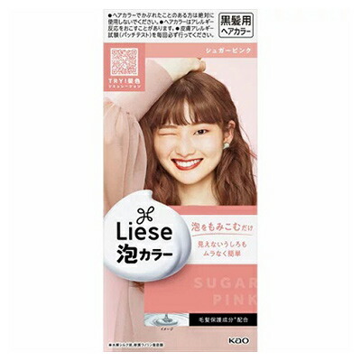 【花王】リーゼ 泡カラー シュガーピンク 100ml+8g 黒髪用ヘアカラー 〔医薬部外品〕 ※お取り寄せ商品