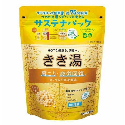 【バスクリン】きき湯 カリウム芒硝炭酸湯 はちみつレモンの香り 360g サステナパック 〔医薬部外品〕 ※お取り寄せ商品