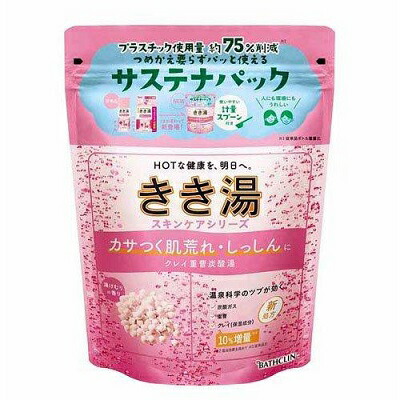 【バスクリン】きき湯 クレイ重曹炭酸湯 湯けむりの香り 360g サステナパック 〔医薬部外品〕 ※お取り寄せ商品