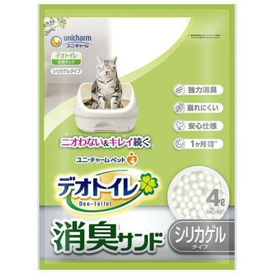 【ユニ・チャーム】デオトイレ 消臭サンド 4L ☆ペット用品 ※お取り寄せ商品