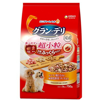 【ユニ・チャーム】グラン・デリ ふっくら仕立て 食べやすい超小粒 750g ☆ペット用品 ※お取り寄せ商品【賞味期限:3ヵ月以上】