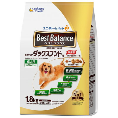 【ユニ・チャーム】ベストバランス カリカリ仕立て ミニチュア・ダックスフンド用 1.8kg ☆ペット用品 ※お取り寄せ商品【賞味期限:3ヵ月以上】