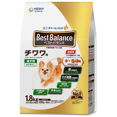 【ユニ・チャーム】ベストバランス カリカリ仕立て チワワ用 1.8kg ☆ペット用品 ※お取り寄せ商品【賞味期限:3ヵ月以上】