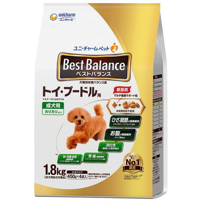 【ユニ・チャーム】ベストバランス カリカリ仕立て トイ・プードル用 1.8kg ☆ペット用品 ※お取り寄せ商品【賞味期限:3ヵ月以上】