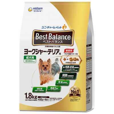 【ユニ・チャーム】ベストバランス カリカリ仕立て ヨークシャー・テリア用 1.8kg ☆ペット用品 ※お取り寄せ商品【賞味期限:3ヵ月以上】