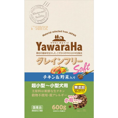 【サンライズ】ヤワラハ グレインフリー ソフト チキン&野菜入り 600g ☆ペット用品 ※お取り寄せ商品【賞味期限:3ヵ月以上】