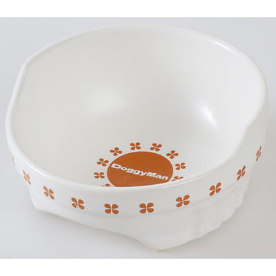 【ドギーマンハヤシ】便利なクローバー陶製食器 M 1個 ☆ペット用品 ※お取り寄せ商品