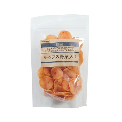 【ペットプロジャパン】ペットプロ 国産おやつ チップス 野菜入り 100g 【賞味期限:3ヵ月以上】★ペット用品 ※お取り寄せ商品