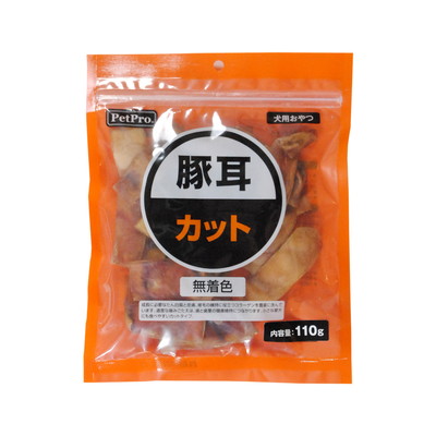 【ペットプロジャパン】ペットプロ 豚耳カット 110g 【賞味期限:3ヵ月以上】★ペット用品 ※お取り寄せ商品