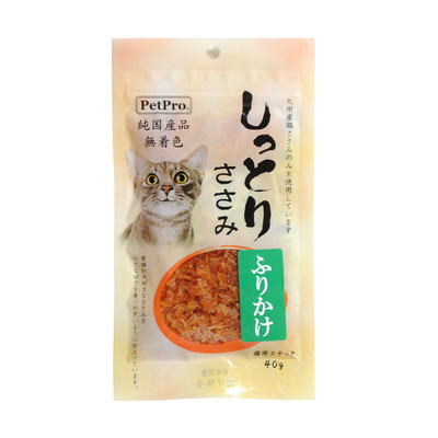 【ペットプロジャパン】ペットプロ 純国産しっとりささみ ふりかけ 40g 【賞味期限:3ヵ月以上】★ペット用品 ※お取り寄せ商品