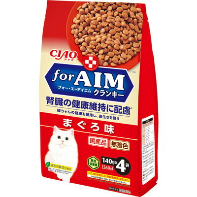 【いなばペットフード】CIAO forAIMクランキー まぐろ味 140g×4袋 ☆ペット用品 ※お取り寄せ商品【賞味期限:3ヵ月以上】