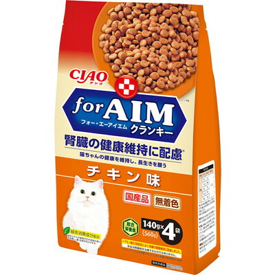 【いなばペットフード】CIAO forAIMクランキー チキン味 140g×4袋 ☆ペット用品 ※お取り寄せ商品【賞味期限:3ヵ月以上】