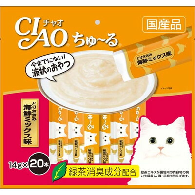 【いなばペットフード】CIAO ちゅ～る とりささみ 海鮮ミックス味 14g×20本 ☆ペット用品 ※お取り寄せ商品【賞味期限:3ヵ月以上】