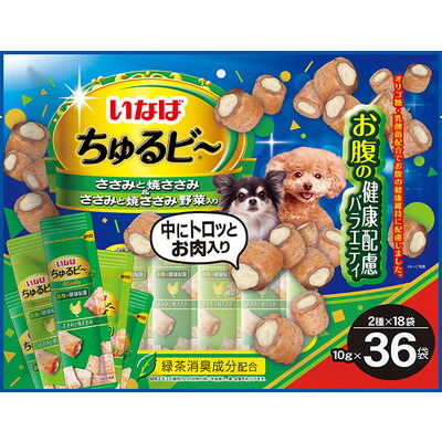 【いなばペットフード】いなば ちゅるビ～ お腹の健康配慮バラエティ 10g×36袋 ☆ペット用品 ※お取り寄せ商品【賞味期限:3ヵ月以上】