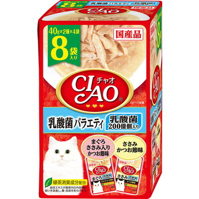 【いなばペットフード】CIAO パウチ 乳酸菌バラエティ 40g×8袋 ☆ペット用品 ※お取り寄せ商品【賞味期限:3ヵ月以上】