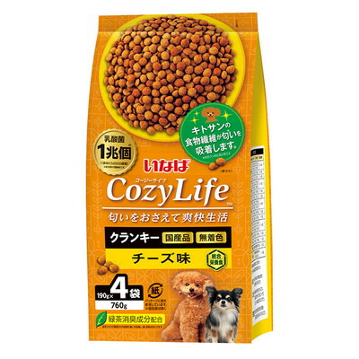 【いなばペットフード】いなば CozyLifeクランキー チーズ味 190g×4袋 ☆ペット用品 ※お取り寄せ商品【賞味期限:3ヵ月以上】