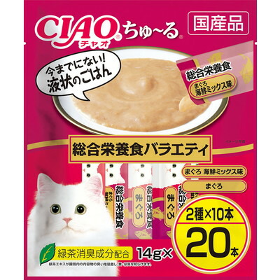 【いなばペットフード】CIAO ちゅ～る 総合栄養食バラエティ 14g×20本 ☆ペット用品 ※お取り寄せ商品【賞味期限:3ヵ月以上】