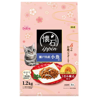 【ペットライン】懐石ippin 瀬戸内産小魚添え 1.2kg ☆ペット用品 ※お取り寄せ商品【賞味期限:3ヵ月以上】