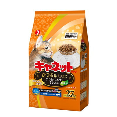 【ペットライン】キャネットチップ かつお味ミックス 2.7kg ☆ペット用品 ※お取り寄せ商品【賞味期限:3ヵ月以上】