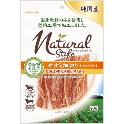 【ペティオ】ナチュラルスタイル ササミ細切り 70g ☆ペット用品 ※お取り寄せ商品【賞味期限:3ヵ月以上】