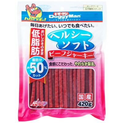 【ドギーマンハヤシ】ヘルシーソフトビーフジャーキー 420g ☆ペット用品 ※お取り寄せ商品【賞味期限:3ヵ月以上】