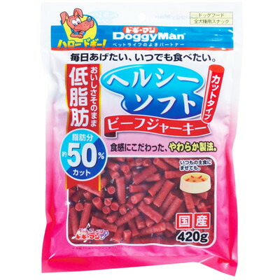 【ドギーマンハヤシ】ヘルシーソフトビーフジャーキー カットタイプ 420g ☆ペット用品 ※お取り寄せ商品【賞味期限:3ヵ月以上】