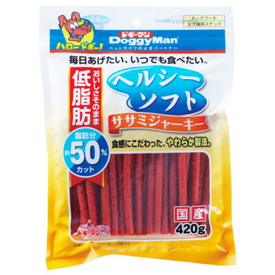 【ドギーマンハヤシ】ヘルシーソフトササミジャーキー 420g ☆ペット用品 ※お取り寄せ商品【賞味期限:3ヵ月以上】