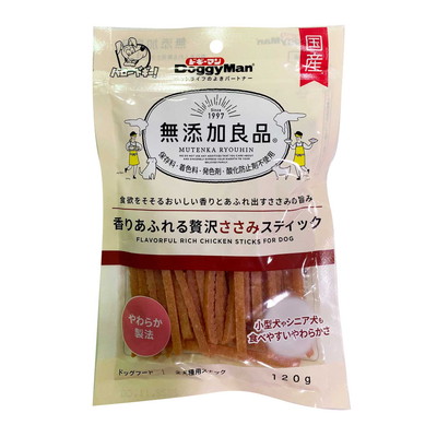 【ドギーマンハヤシ】無添加良品 香りあふれる贅沢ささみスティック 120g ☆ペット用品 ※お取り寄せ商品【賞味期限:3ヵ月以上】