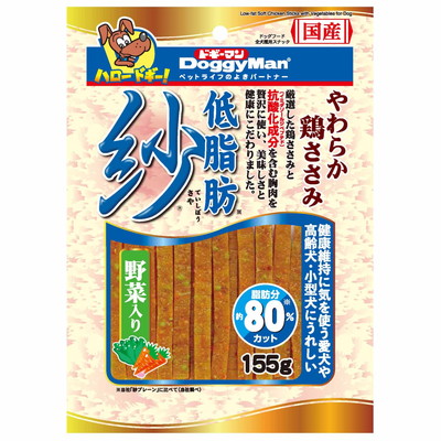 【ドギーマンハヤシ】低脂肪紗 野菜入り 155g ☆ペット用品 ※お取り寄せ商品【賞味期限:3ヵ月以上】