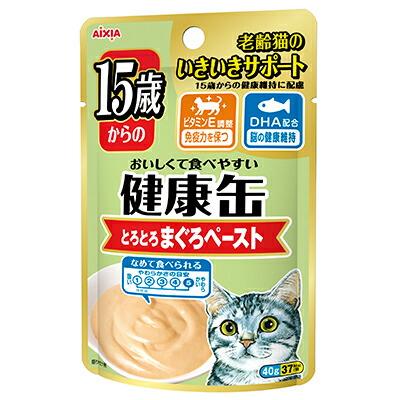 【アイシア】健康缶パウチ 15歳からのとろとろまぐろペースト40g ☆ペット用品 ※お取り寄せ商品【賞味期限:3ヵ月以上】