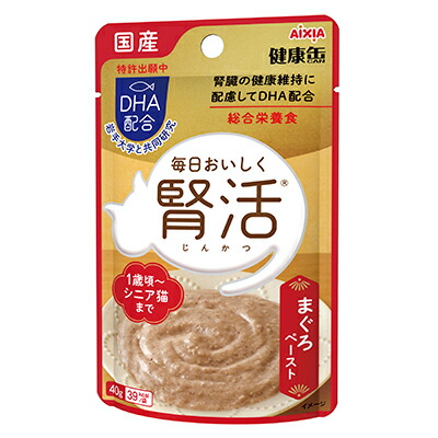 【アイシア】国産 健康缶パウチ 腎活 まぐろペースト 40g ☆ペット用品 ※お取り寄せ商品【賞味期限:3ヵ月以上】