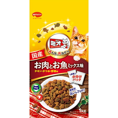 【日本ペットフード】ミオドライミックス　お肉とお魚ミックス味　１ｋｇ ☆ペット用品 ※お取り寄せ商品【賞味期限：3ヵ月以上】