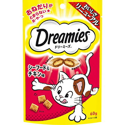 【マースジャパンリミテッド】ドリーミーズ　シーフード＆チキン味　６０ｇ ☆ペット用品 ※お取り寄せ商品【賞味期限：3ヵ月以上】