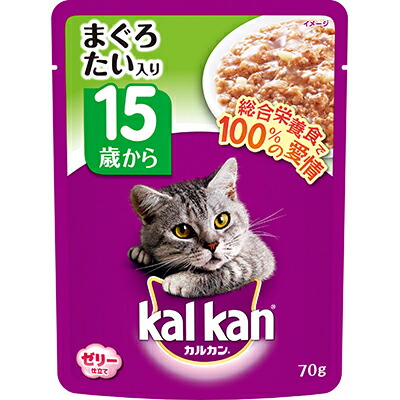 【マースジャパンリミテッド】カルカン　パウチ　１５歳から　まぐろとたい　７０ｇ ☆ペット用品 ※お取り寄せ商品【賞味期限：3ヵ月以上】