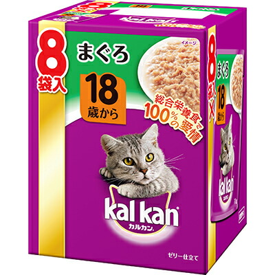 【マースジャパンリミテッド】カルカン　パウチ　１８歳から　まぐろ　７０ｇ×８袋入 ☆ペット用品 ※お取り寄せ商品【賞味期限：3ヵ月以上】