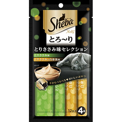 【マースジャパンリミテッド】シーバ　とろ～り　メルティ　とりささみ味セレクション　４８ｇ（１２ｇ×４Ｐ） ☆ペット用品 ※お取り寄せ商品【賞味期限：3ヵ月以上】