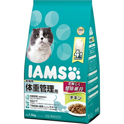 【マースジャパンリミテッド】アイムス　成猫用　体重管理用　チキン　１．５ｋｇ（３７５ｇ×４） ☆ペット用品 ※お取り寄せ商品【賞味期限：3ヵ月以上】